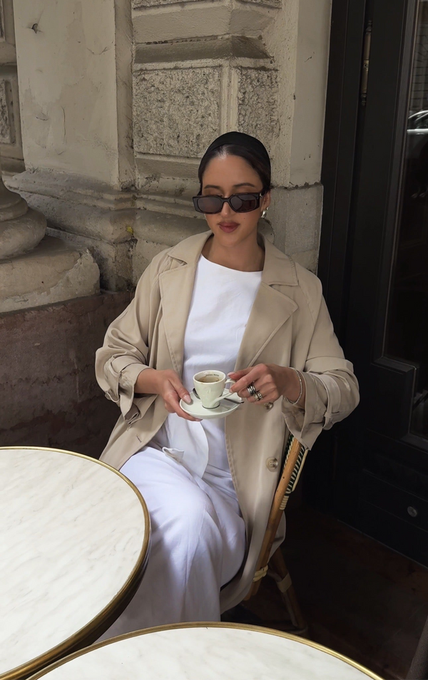 White Sky Linen Maxi Dress