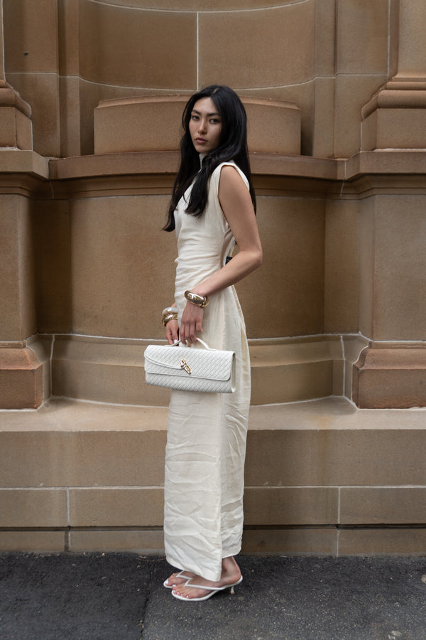 PRE-ORDER - Butter Yellow Velour Linen Maxi Dress