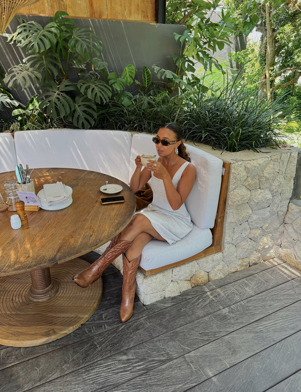 Natural Awake Linen Midi Dress