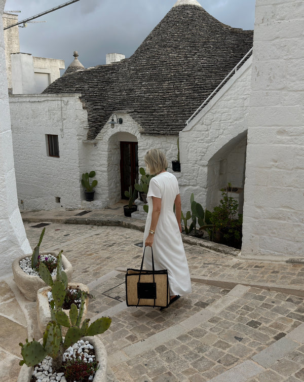 White Radiance Linen Maxi Dress