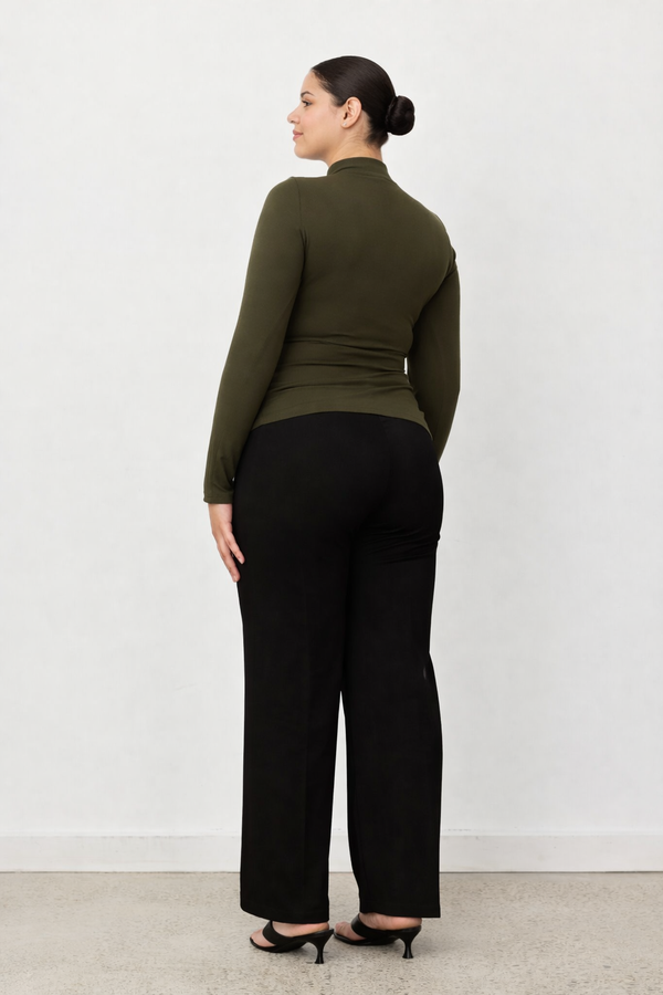 Olive Green Arden Long Sleeve Top