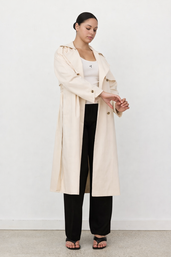 Cream Vincenza Trench Coat