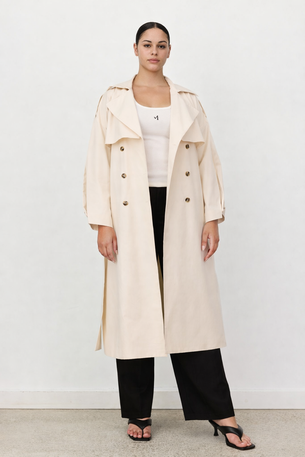 Cream Vincenza Trench Coat