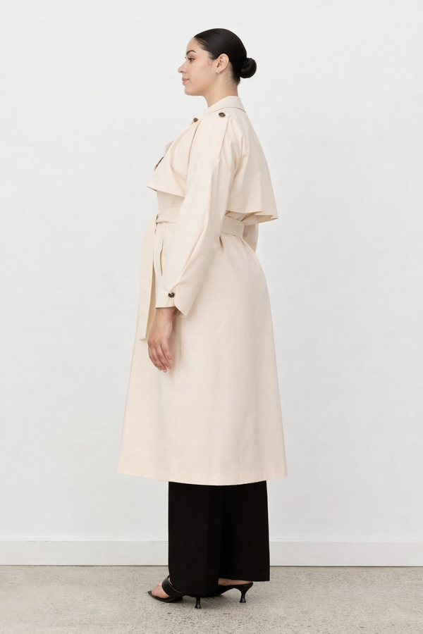 Cream Vincenza Trench Coat