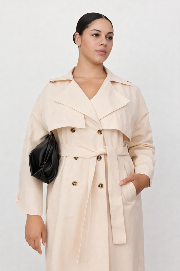 Cream Vincenza Trench Coat