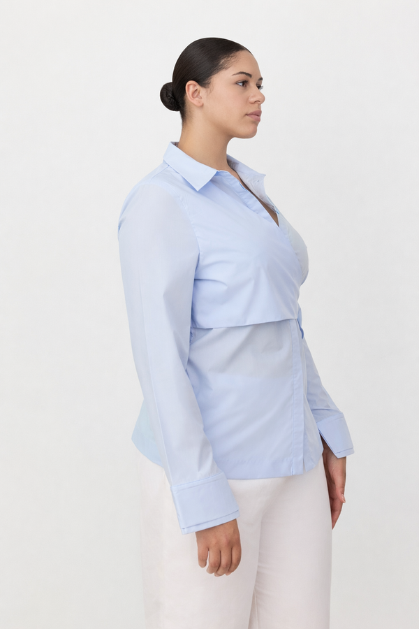 Sky Blue Long Sleeve Celia Shirt