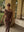 Brown Rise Linen Maxi Dress