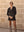 Black Nera Linen Mini Dress