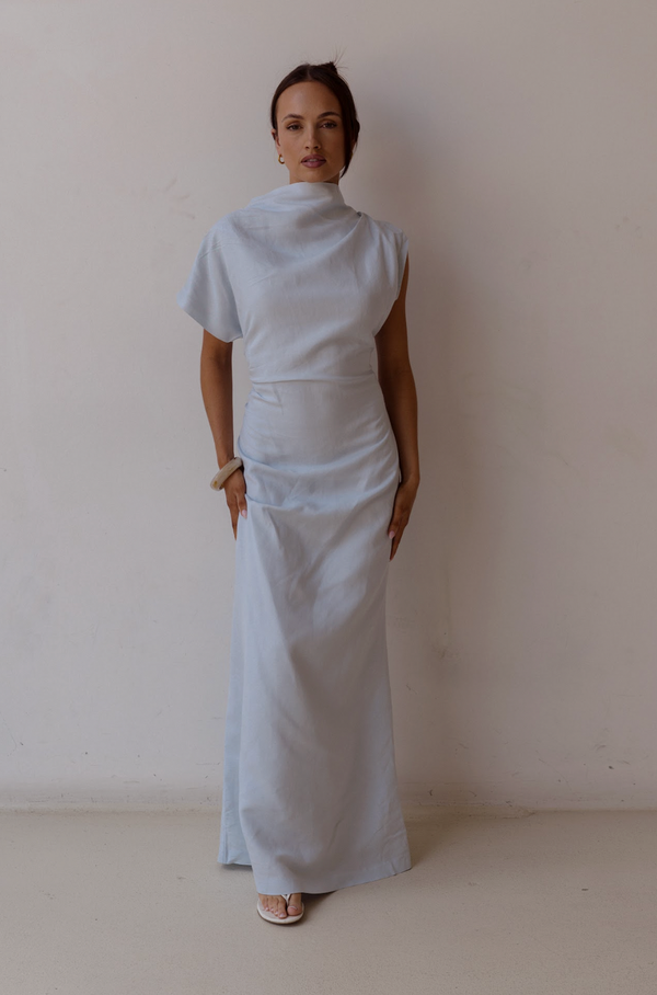 Velour Linen Maxi Dress