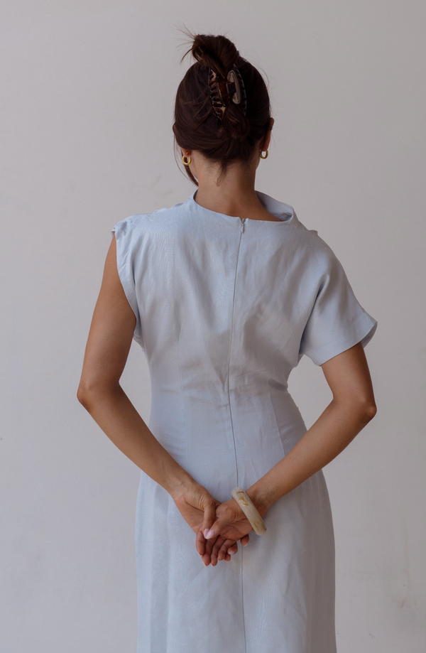 Velour Linen Maxi Dress