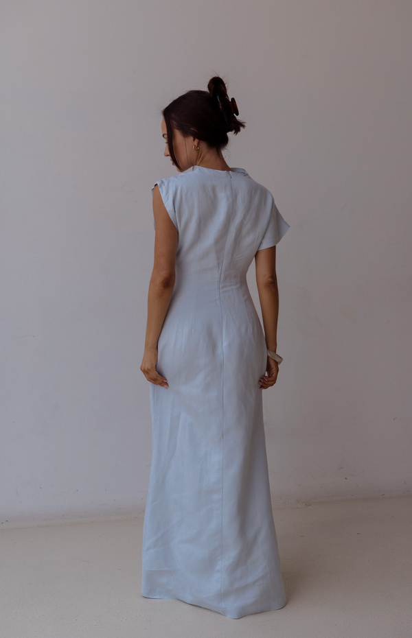 Velour Linen Maxi Dress
