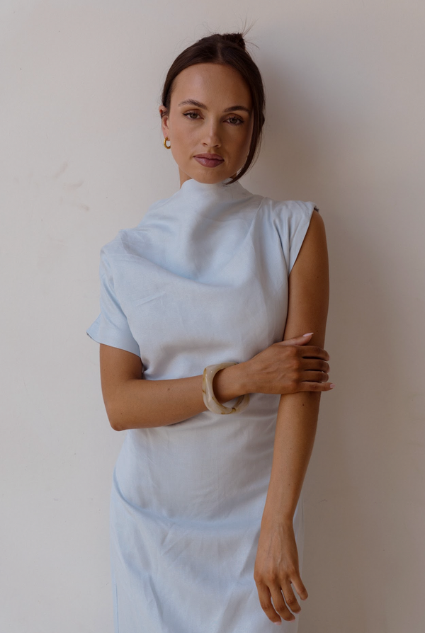 Velour Linen Maxi Dress