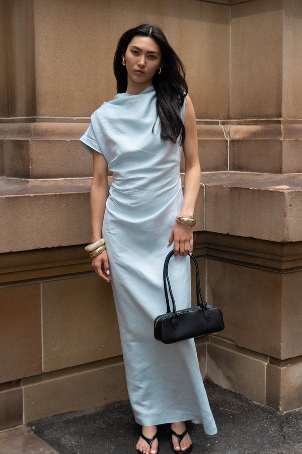 Velour Linen Maxi Dress