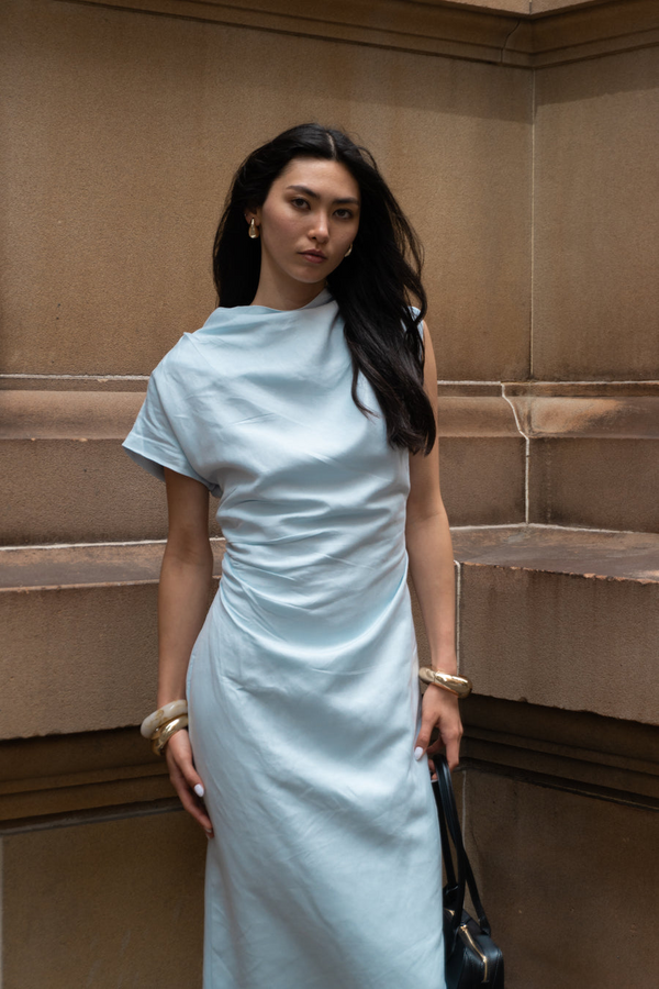 Velour Linen Maxi Dress