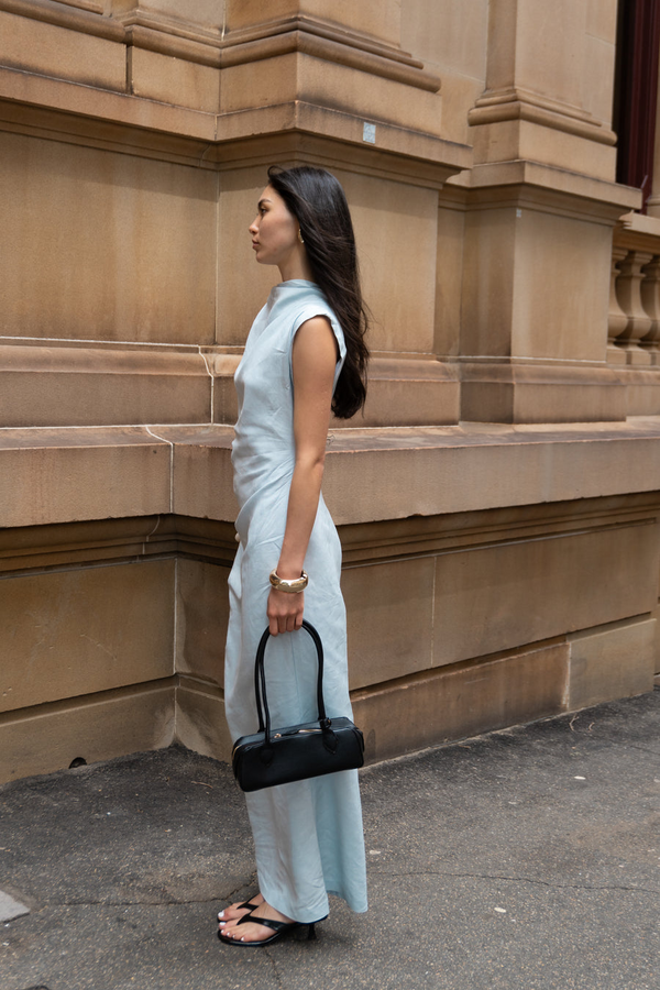 Velour Linen Maxi Dress