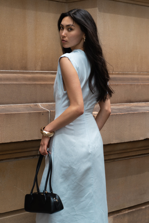 Velour Linen Maxi Dress
