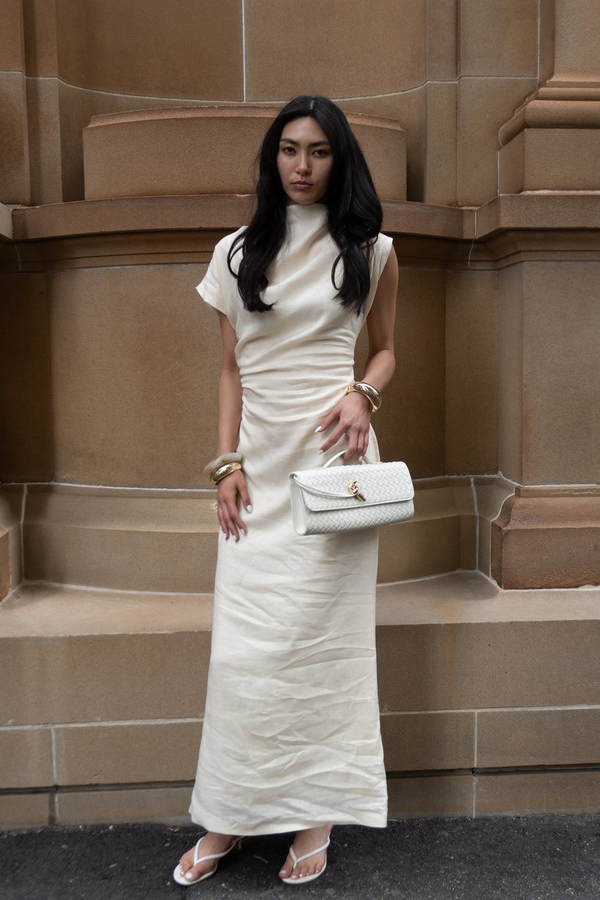 Velour Linen Maxi Dress