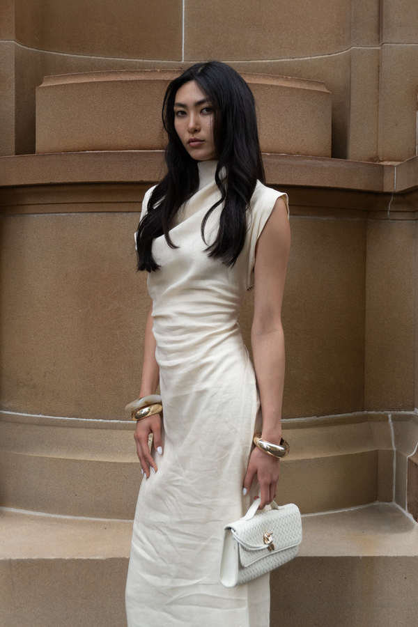 Velour Linen Maxi Dress