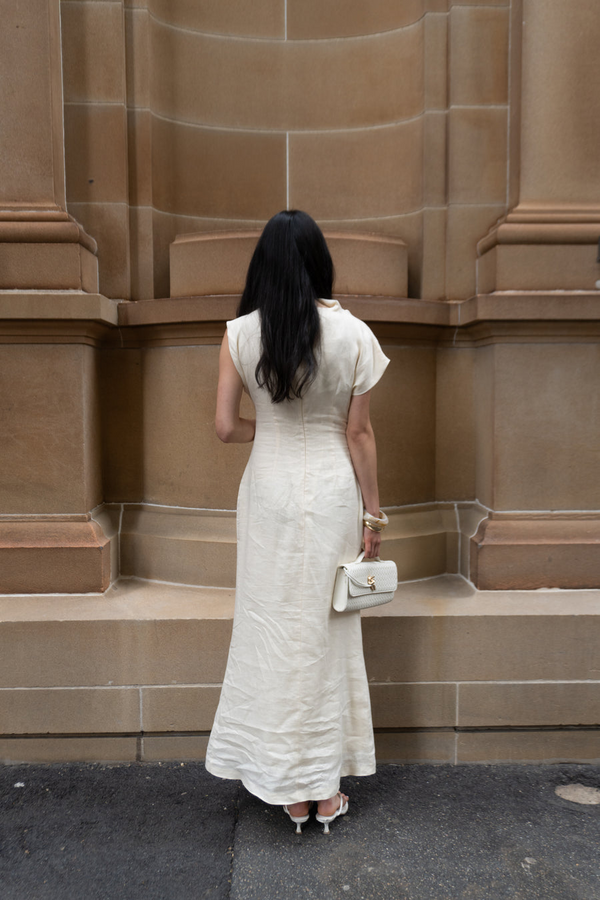 Velour Linen Maxi Dress