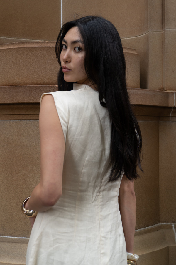 Velour Linen Maxi Dress