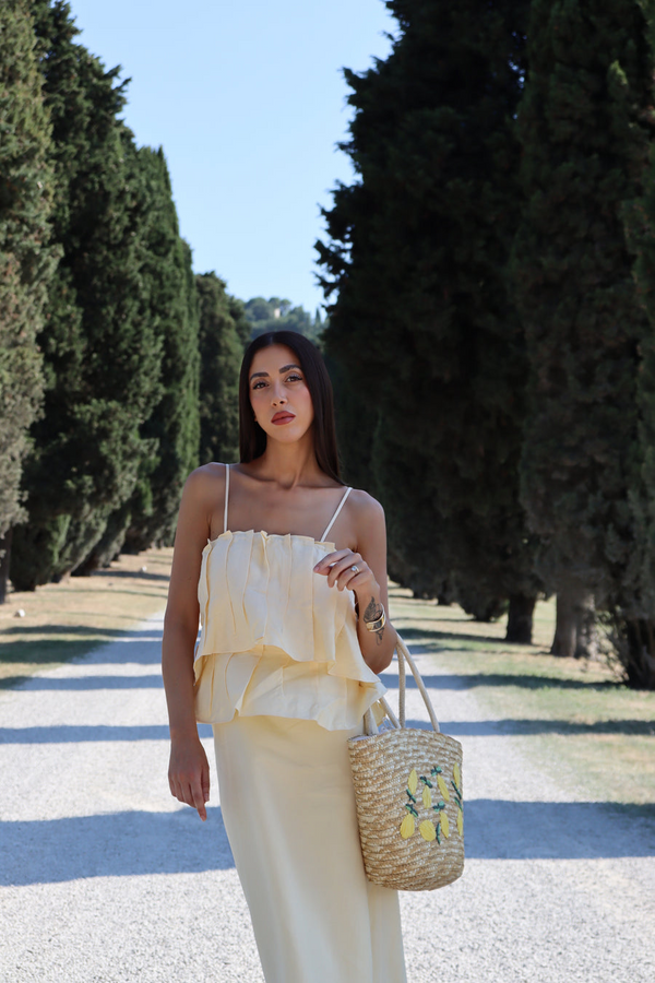 Limoncello Linen Maxi Dress