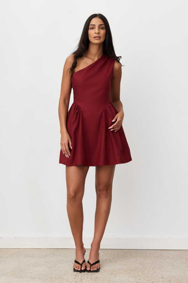 De Sol Linen Mini Dress