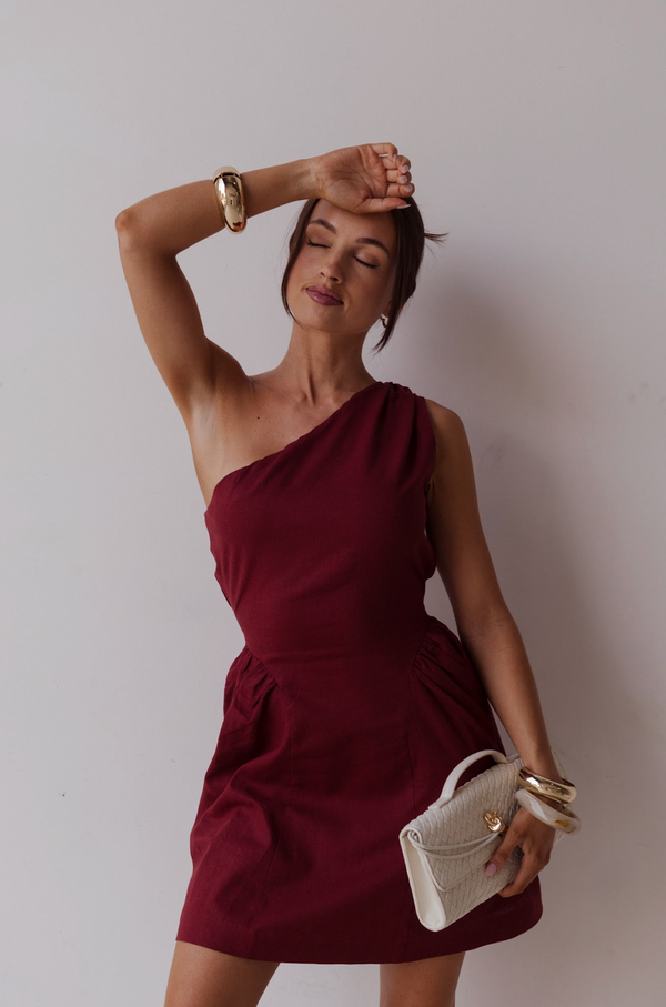 De Sol Linen Mini Dress