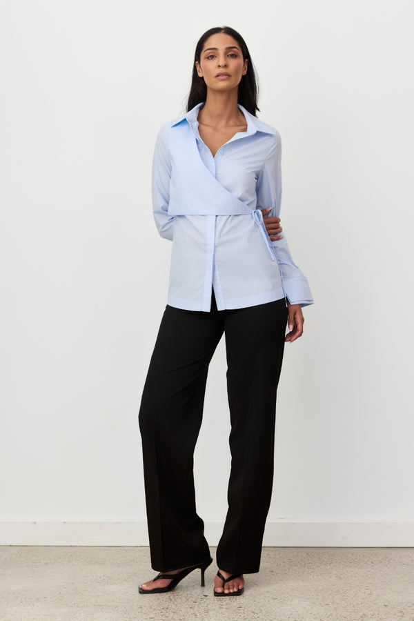 Sky Blue Long Sleeve Celia Shirt