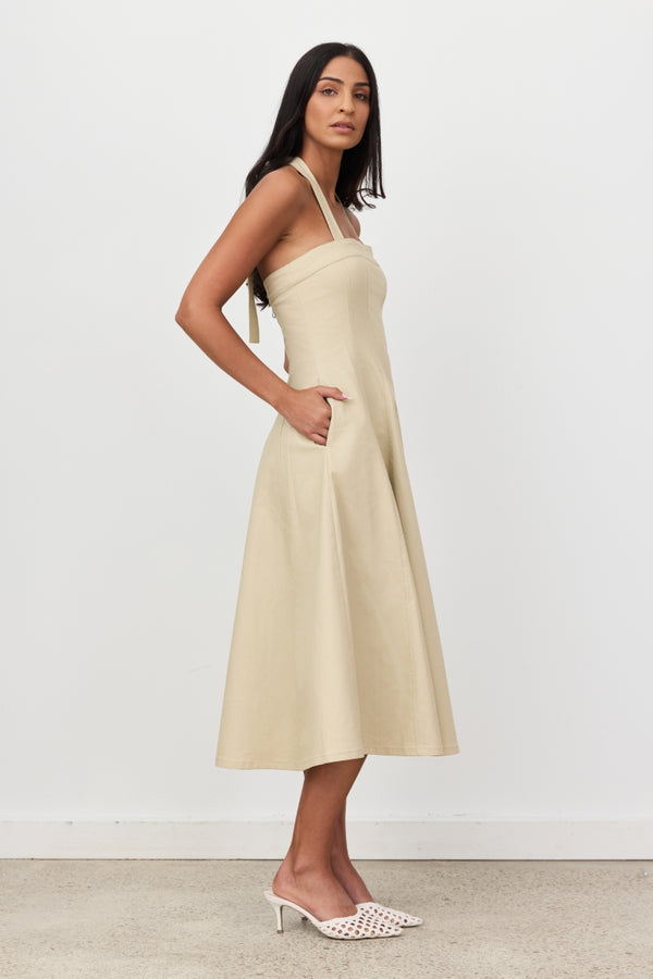 Sage Renata Denim Midi Dress